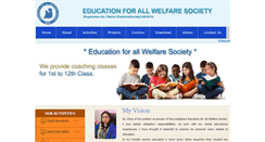 Desktop Screenshot of educationforallwelfaresociety.com