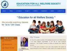 Tablet Screenshot of educationforallwelfaresociety.com